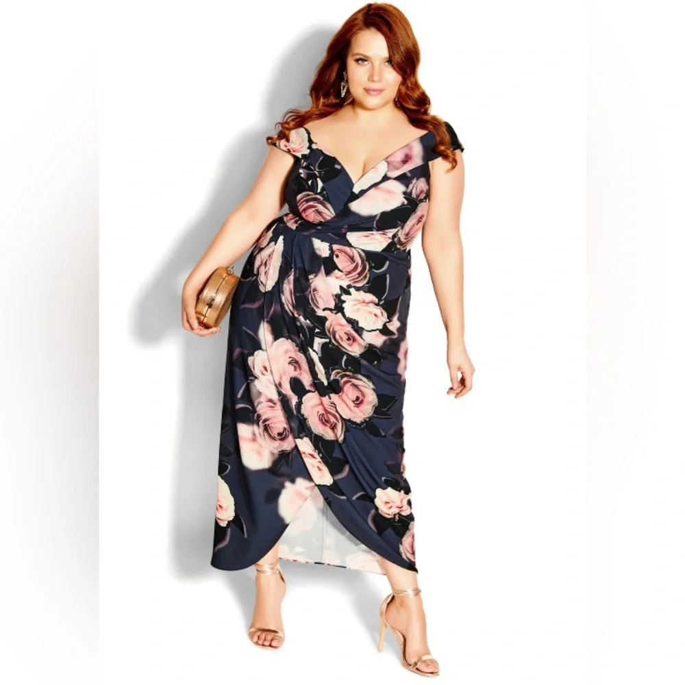 City Chic Sweet Love midi dress size M/18